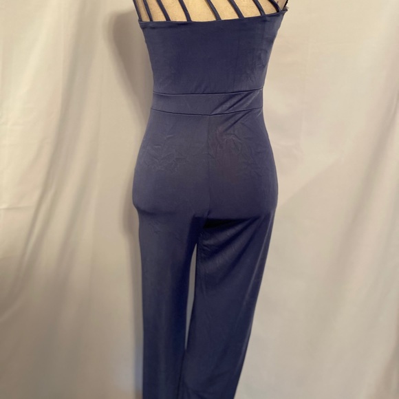 Blue One Piece Jumpsuit - Picture 3 of 4